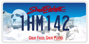1HM142  license plate in SD