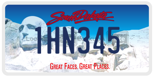 1HN345  license plate in SD