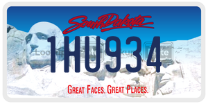 1HU934  license plate in SD