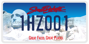 1HZ001  license plate in SD