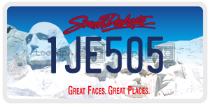 1JE505  license plate in SD