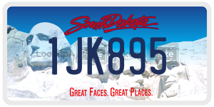 1JK895  license plate in SD