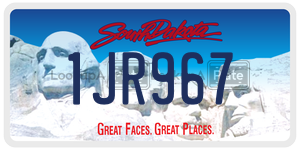 1JR967  license plate in SD
