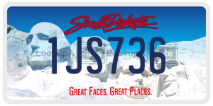 1JS736  license plate in SD