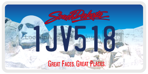 1JV518  license plate in SD