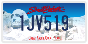 1JV519  license plate in SD