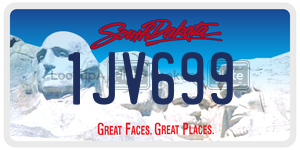 1JV699  license plate in SD