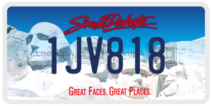 1JV818  license plate in SD