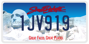 1JV919  license plate in SD