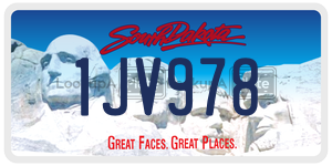 1JV978  license plate in SD