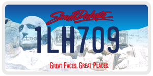 1LH709 license plate in South Dakota