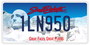 1LN950 license plate in South Dakota