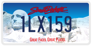 1LX159  license plate in SD