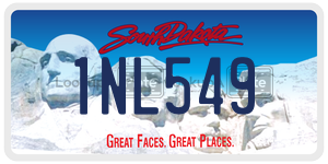 1NL549 license plate in South Dakota