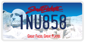 1NU858  license plate in SD