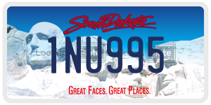 1NU995 license plate in South Dakota