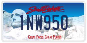 1NW950  license plate in SD
