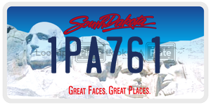 1PA761  license plate in SD
