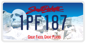 1PF187  license plate in SD