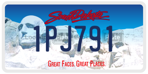 1PJ791  license plate in SD