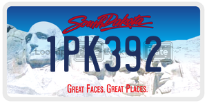 1PK392  license plate in SD
