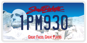 1PM930  license plate in SD
