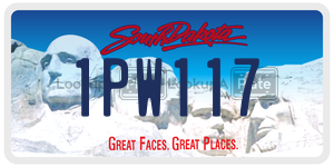 1PW117  license plate in SD