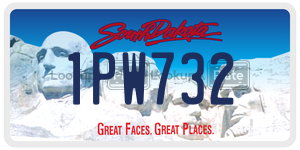1PW732  license plate in SD