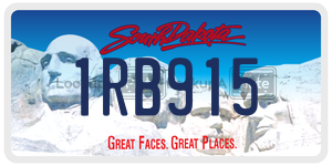 1RB915  license plate in SD