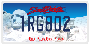 1RG802  license plate in SD