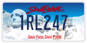 1RL247  license plate in SD