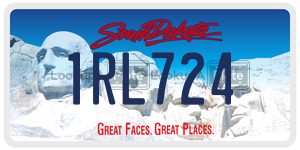 1RL724  license plate in SD
