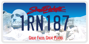 1RN187  license plate in SD