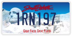 1RN197  license plate in SD