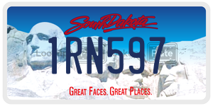 1RN597  license plate in SD