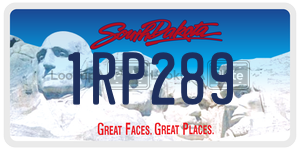1RP289  license plate in SD