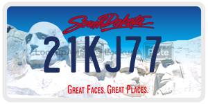 21KJ77  license plate in SD