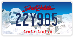 22Y985  license plate in SD