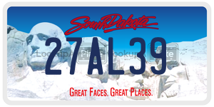 27AL39  license plate in SD