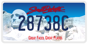 28738C license plate in South Dakota