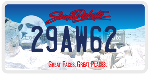 29AW62  license plate in SD