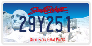 29Y251  license plate in SD