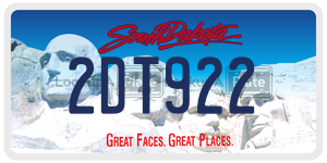 2DT922  license plate in SD