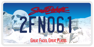 2FN061 license plate in South Dakota
