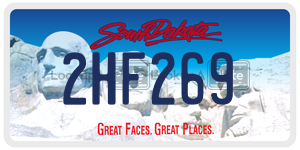 2HF269  license plate in SD