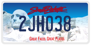2JH038  license plate in SD