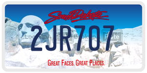2JR707  license plate in SD