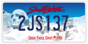 2JS137  license plate in SD