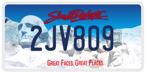 2JV809  license plate in SD