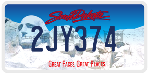 2JY374  license plate in SD